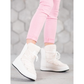 Small Swan Winter boots with sheepskin white 2