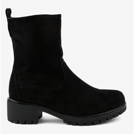 Black suede high boots 8B905 2