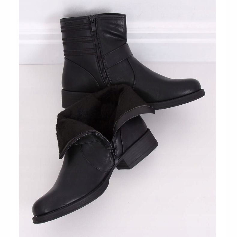 Black military boots ZW08 Black 2