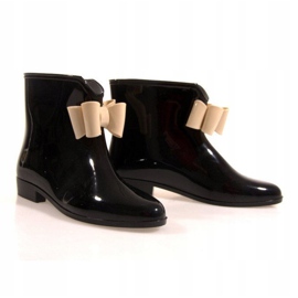 Wellington boots with a bow Y014 Black 5