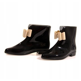 Wellington boots with a bow Y014 Black 7