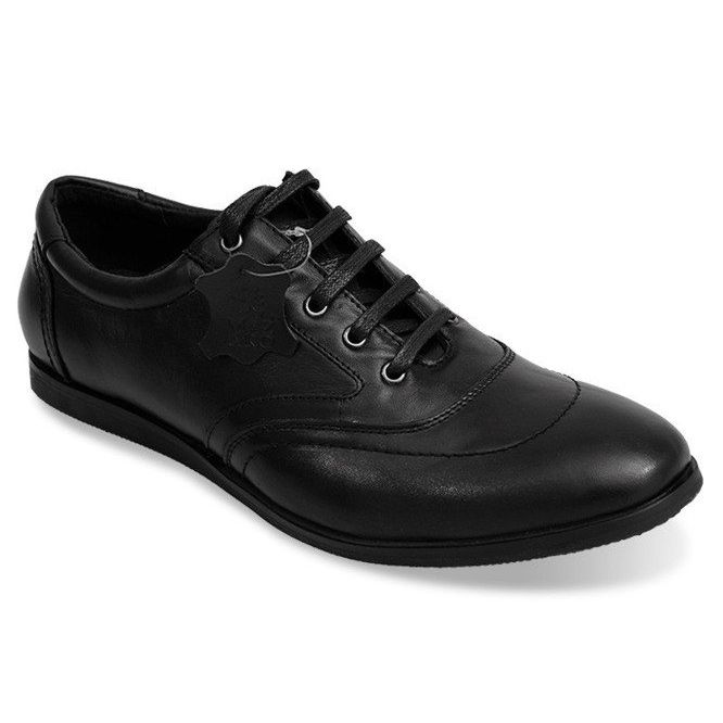 Lace-up Leather Shoes LJ39 Black 1