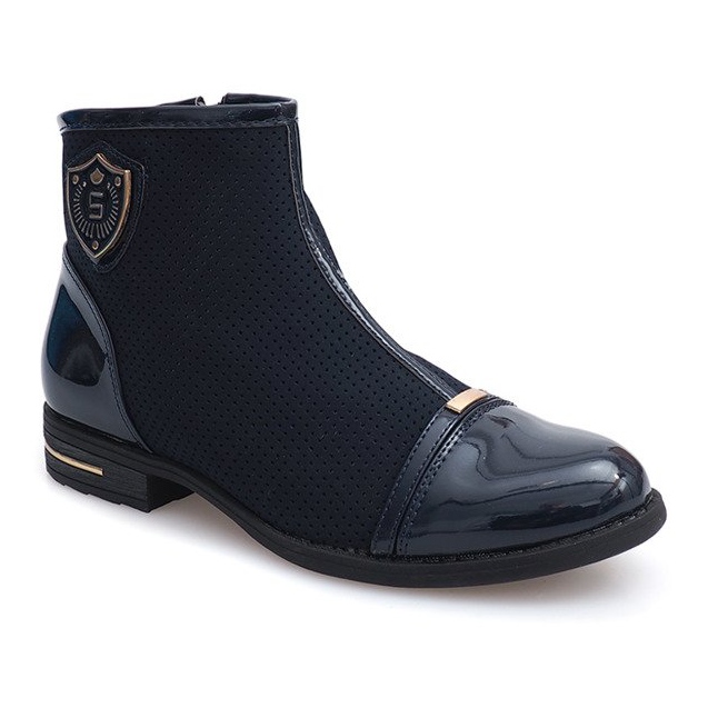 Elegant boots, shoes 1956 Navy navy blue 1