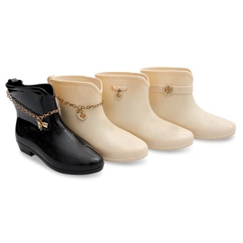 Wellington boots with bow BL01 Beige 2