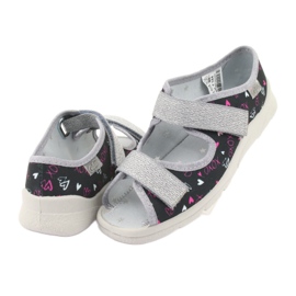 Befado children's slippers 969y144 black pink grey 4