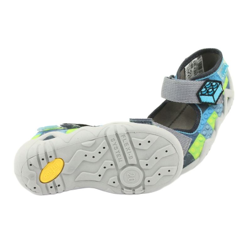 Befado children's sandals 250P093 blue grey green 5