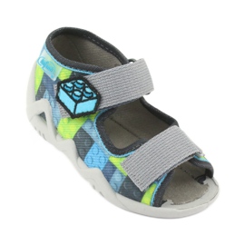 Befado children's sandals 250P093 blue grey green 1 Befado children's sandals 250P093 blue grey green 1