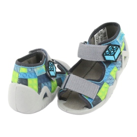 Befado children's sandals 250P093 blue grey green 4 Befado children's sandals 250P093 blue grey green 4
