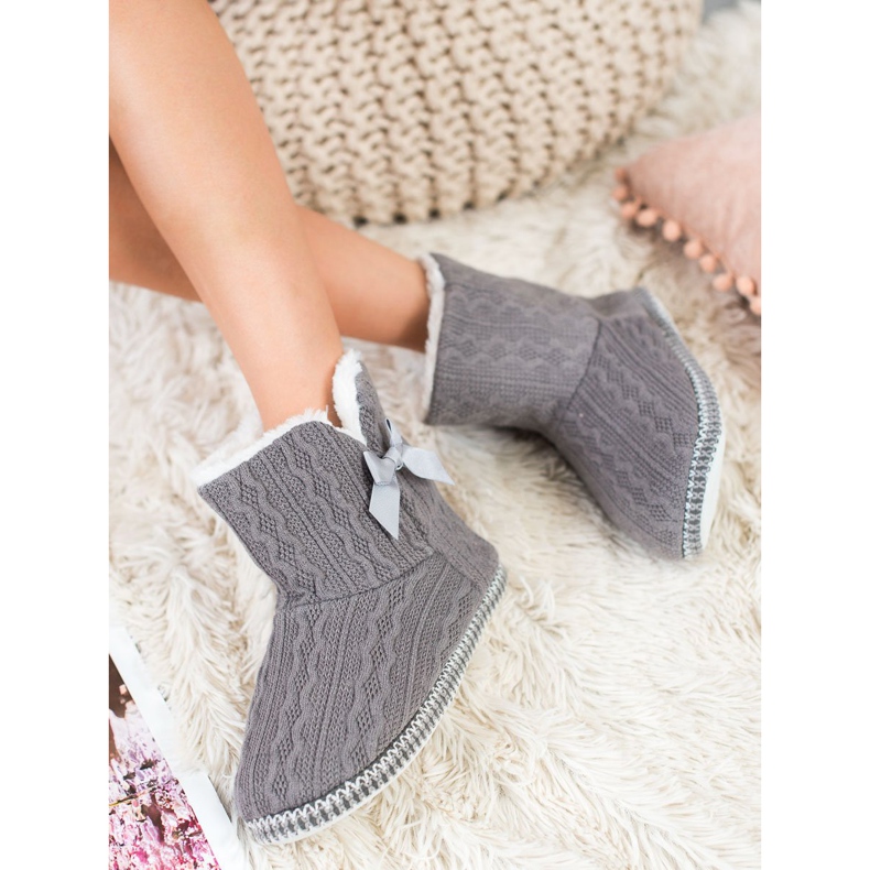 VINCEZA slippers grey 2 VINCEZA slippers grey 2