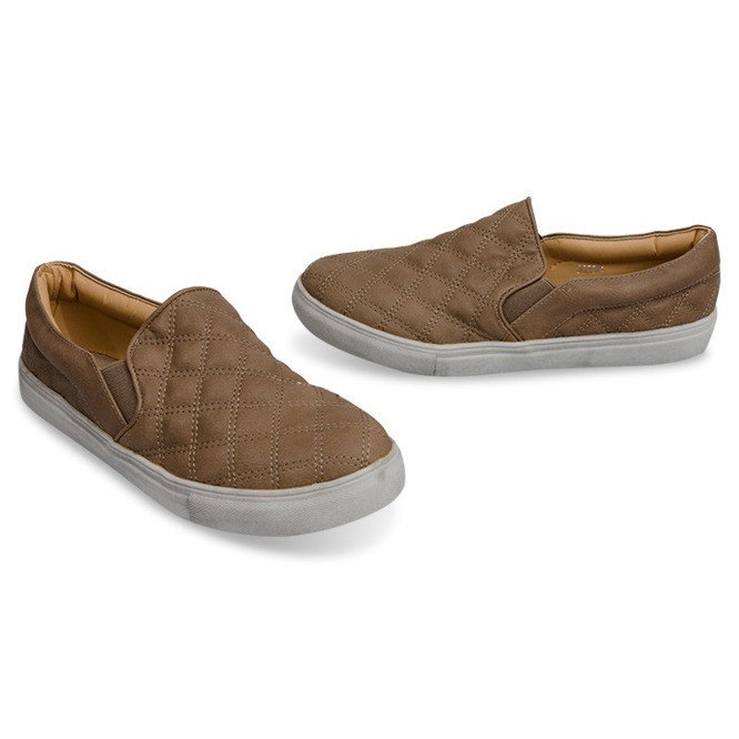 Slip-on Quilted Sneakers On 9033 Khaki green 1