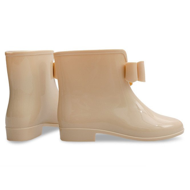Wellington boots with a bow 502A Beige 2