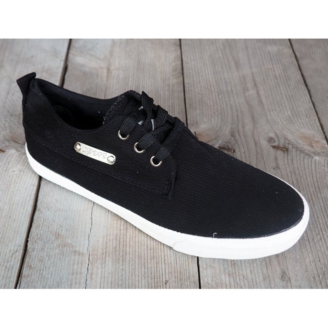 Textile Casual Sneakers Y011 Black 1