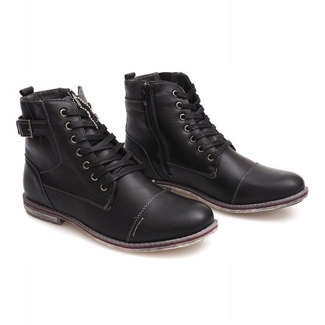 High Warm Boots Tied 85787 Black 2