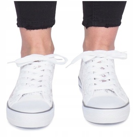 Impress beige openwork sneakers white 1