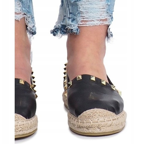 Black espadrilles with Montana studs 1