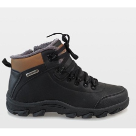 Black insulated snow boots A1833-1 2