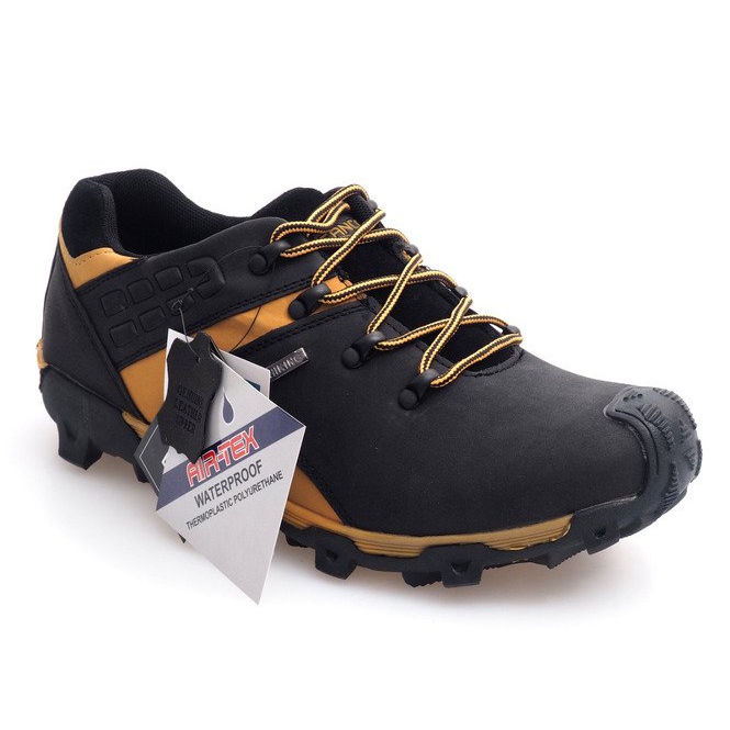 Trekking Boots Leather Nat HLD923 Black yellow 2