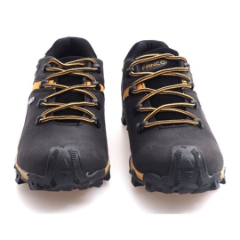 Trekking Boots Leather Nat HLD923 Black yellow 1