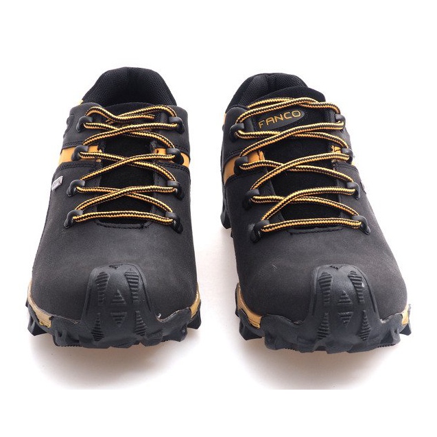Trekking Boots Leather Nat HLD923 Black yellow 1