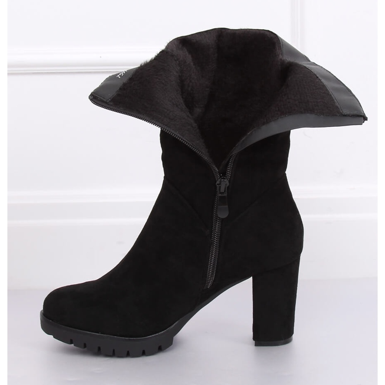 Black high-heeled boots 7597-GG Black 1