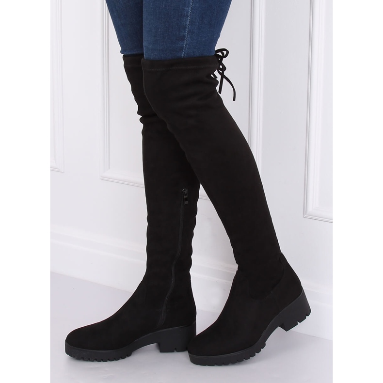 Over-the-knee boots on the protector black NC711 Black 2