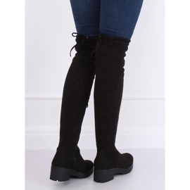 Over-the-knee boots on the protector black NC711 Black 1
