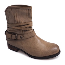 Openwork Cowboy Boots 6153 Khaki 2