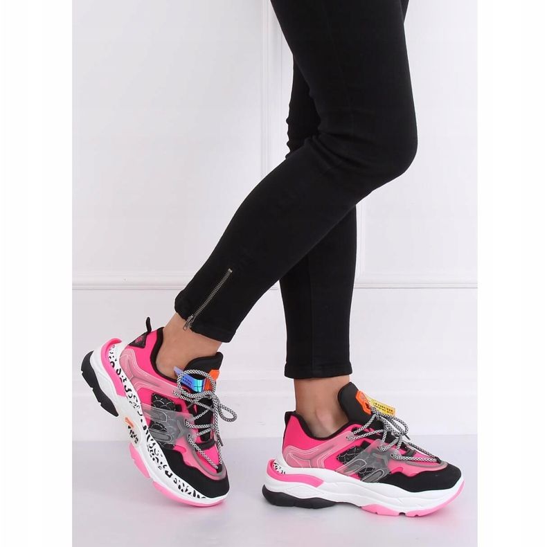 LA65P Fushia Trainers black pink multicolored 1