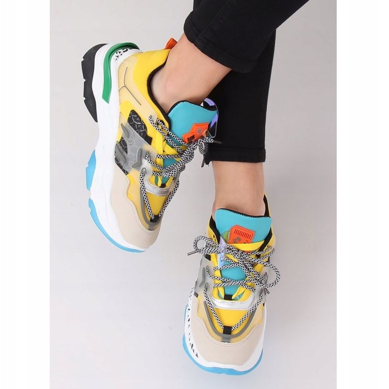 LA65P Yellow trainers multicolored 1
