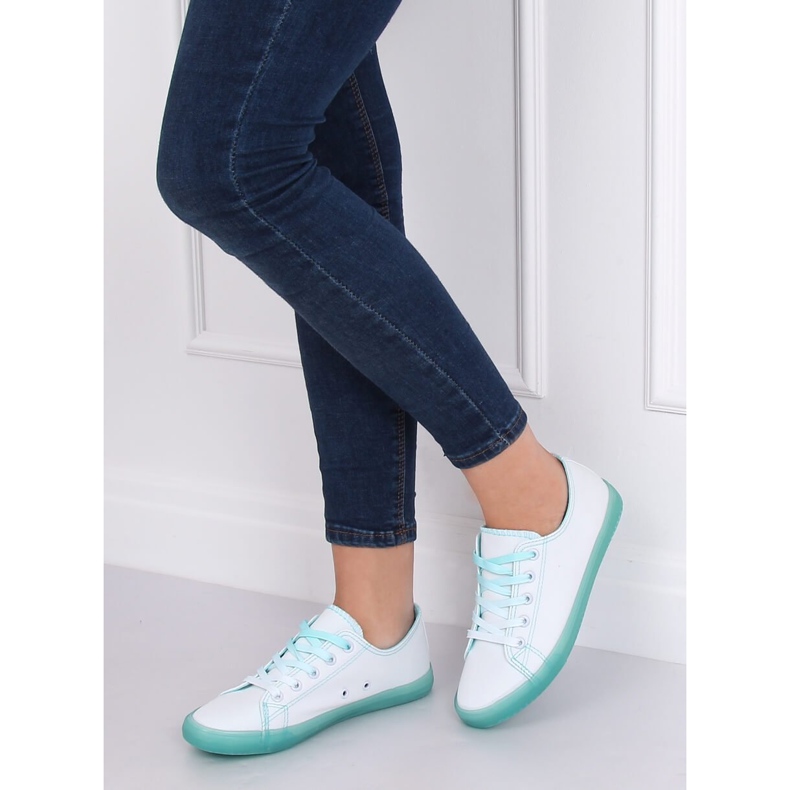 Women's ombre white and green sneakers E3508 Green 1 Women's ombre white and green sneakers E3508 Green 1