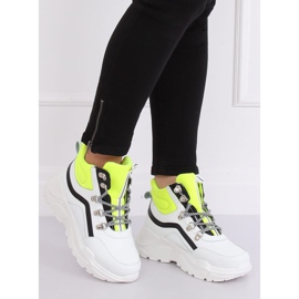 White and yellow high-ankle sports shoes RB-3348 WHITE / YELLOW 2