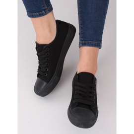 Black women's sneakers PQ-22 Black 1