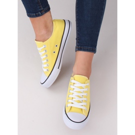 Classic yellow women's sneakers 7050Y Yellow 1 Classic yellow women's sneakers 7050Y Yellow 1
