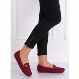 Women's burgundy loafers FM3024 Wine red 1