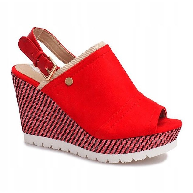 Red Holi wedge sandals 1