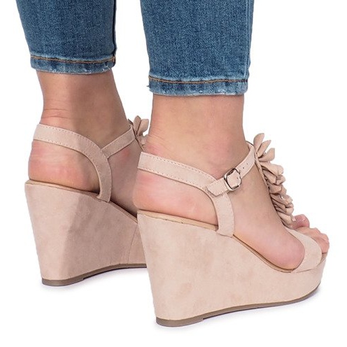 Pink Liris wedge sandals 1