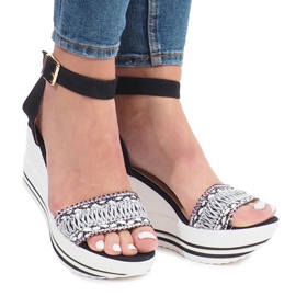 Black wedge sandals from Laculpa 1