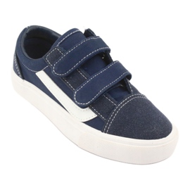 Velcro sneakers AlaVans Atletico 18081 navy white navy blue 1 Velcro sneakers AlaVans Atletico 18081 navy white navy blue 1
