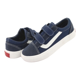 Velcro sneakers AlaVans Atletico 18081 navy white navy blue 4