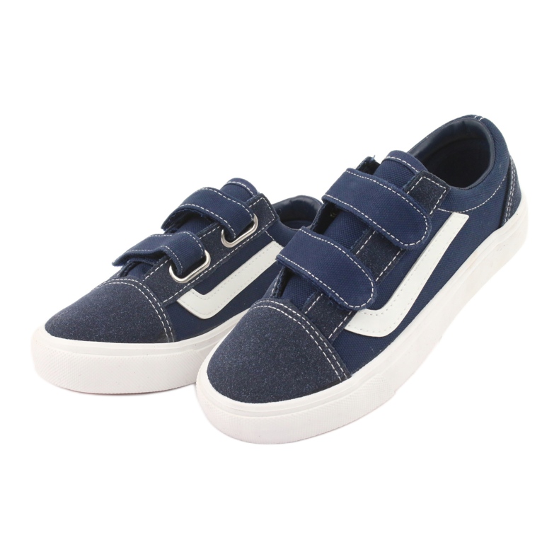Velcro sneakers AlaVans Atletico 18081 navy white navy blue 3 Velcro sneakers AlaVans Atletico 18081 navy white navy blue 3