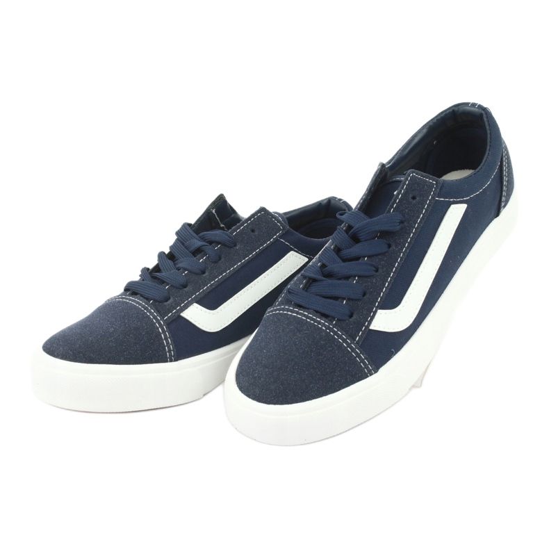 Atletico Women's sneakers tied 18081 navy blue 3 Atletico Women's sneakers tied 18081 navy blue 3