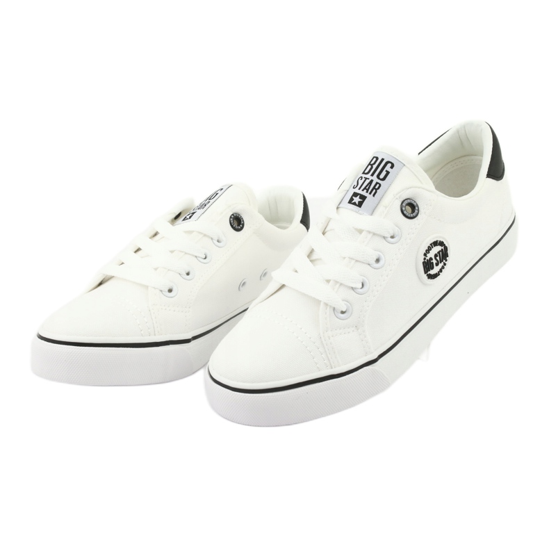 Big Star Sneakers tied white 274473 black 3 Big Star Sneakers tied white 274473 black 3