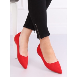 Red pointed ballerinas A822 Red 1