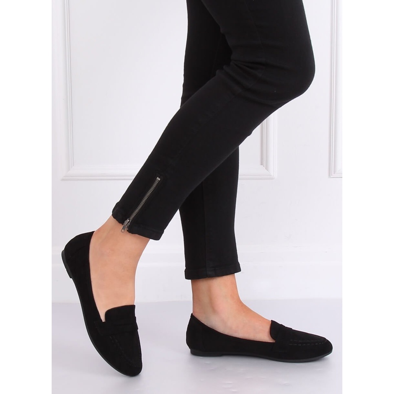 Black women's loafers B2030 Black 1