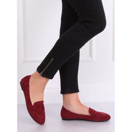 Women's burgundy loafers B2030 Wine red 1