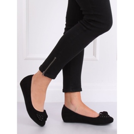 Black wedge ballerinas FM217-13 Black 1