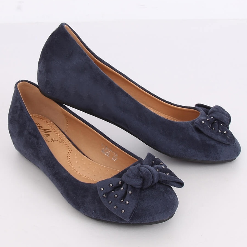 Navy blue ballerinas FM217-13 Blue 2