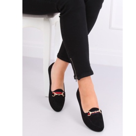 Black women's loafers B2027 Black 2