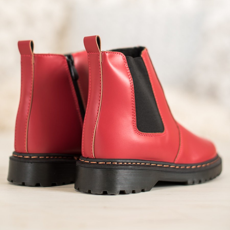SHELOVET Chelsea Boots On The Platform red 1