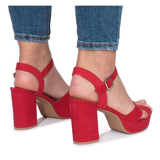Enmore Red Heel Sandals 1